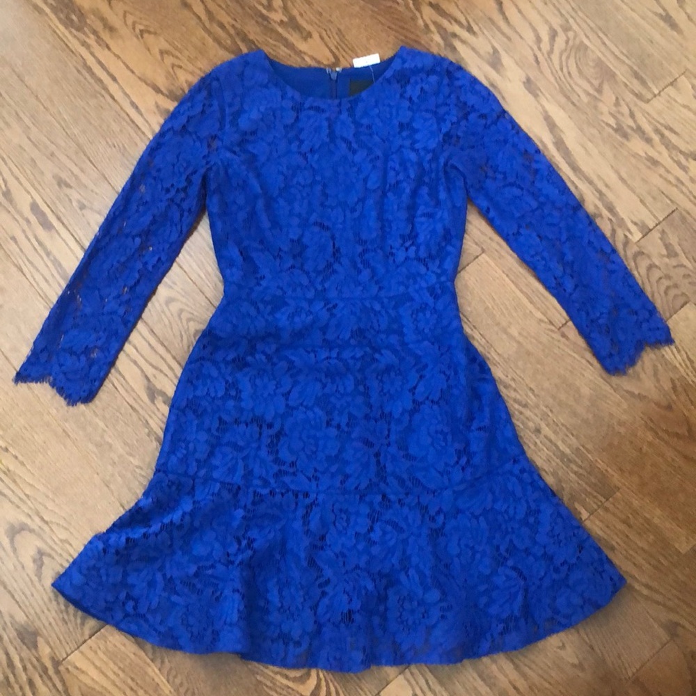 Jcrew coral blue dress